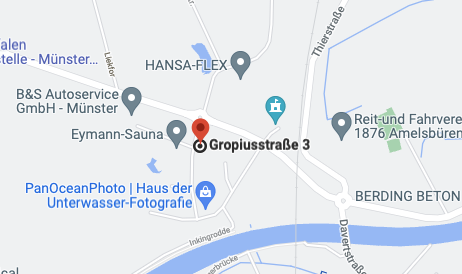 Google Map of Gropiusstraße 3, 48163 Münster-Amelsbüren